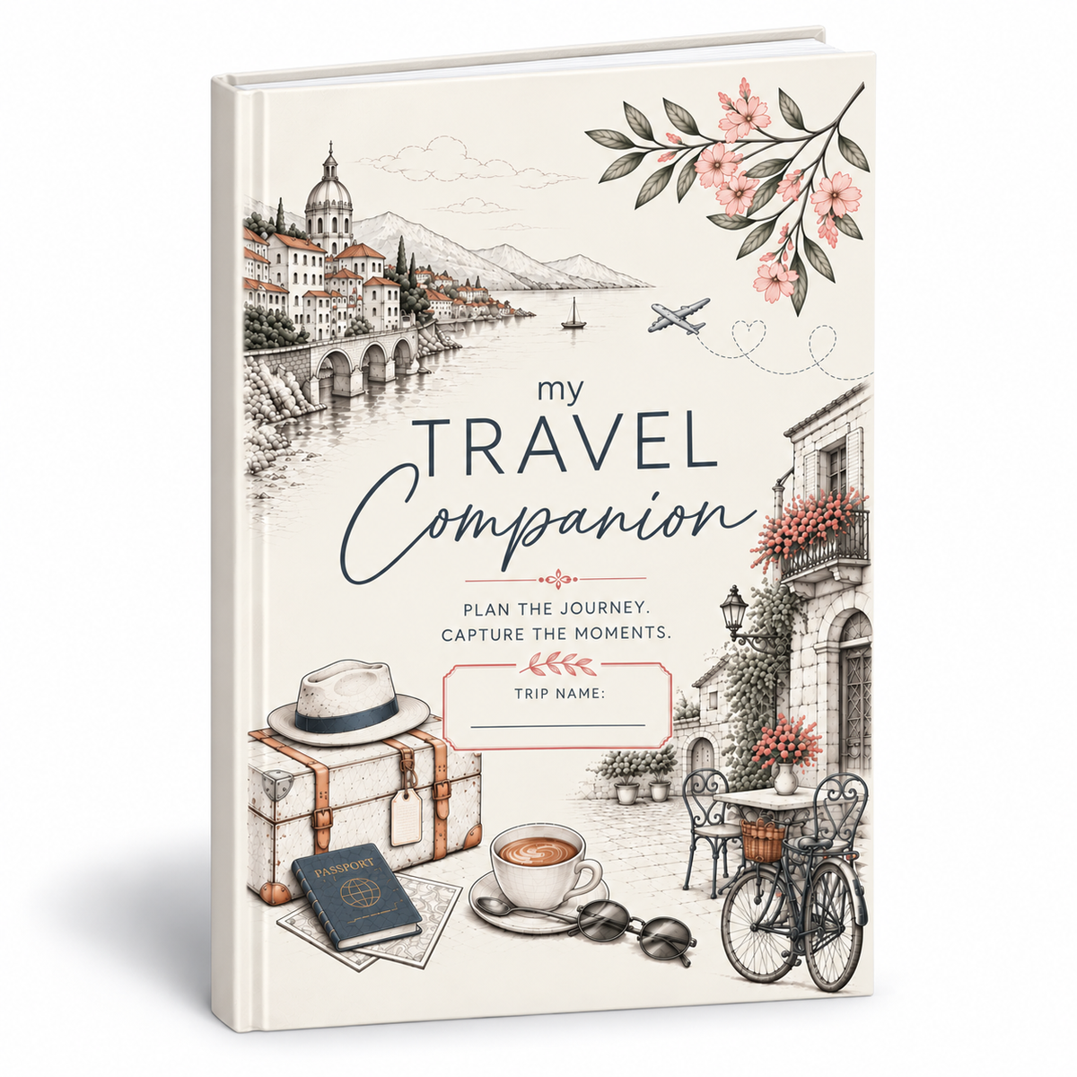 Travel Journal and Planner with Coloring Pages
