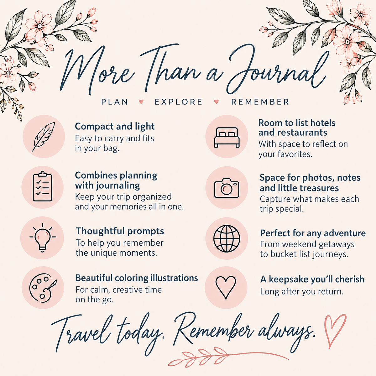 Travel Journal and Planner with Coloring Pages