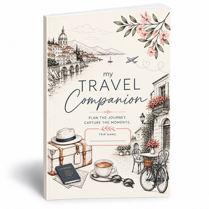 Travel Journal and Planner with Coloring Pages