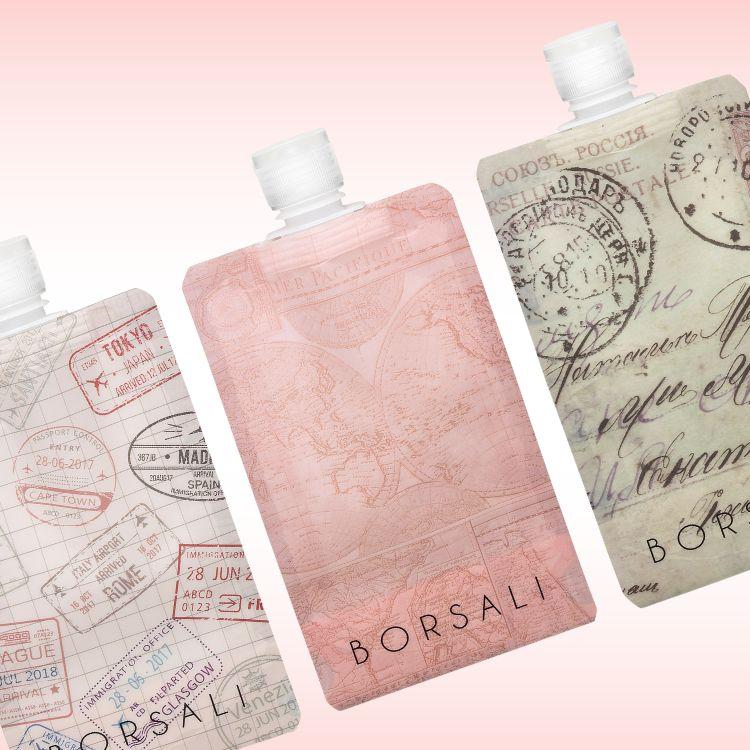 set of 3 flat 3 oz toiletry bottles 