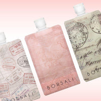 set of 3 flat 3 oz toiletry bottles 